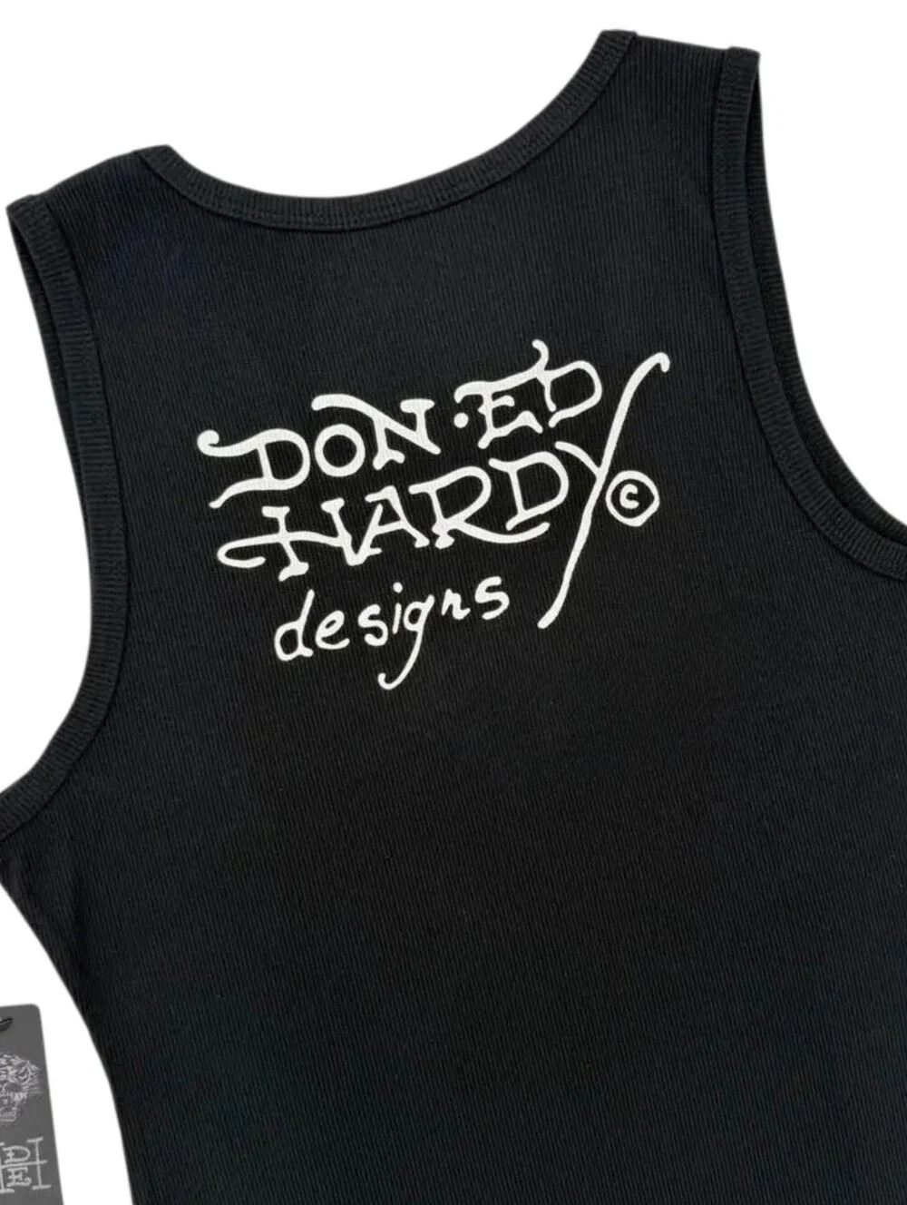 ED HARDY Tiger Ribbed Sleeveless MINI DRESS Women's Size Large NWT